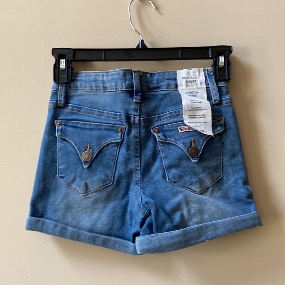 Girls Hudson Roll Cuff Short Stretch Denim Blue 12 NWT - Picture 5 of 7